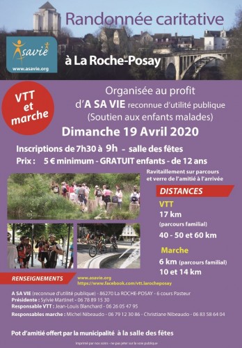 3 Eme Randonnee VTT Marche  Caritative    Asavie De La Roche Posay